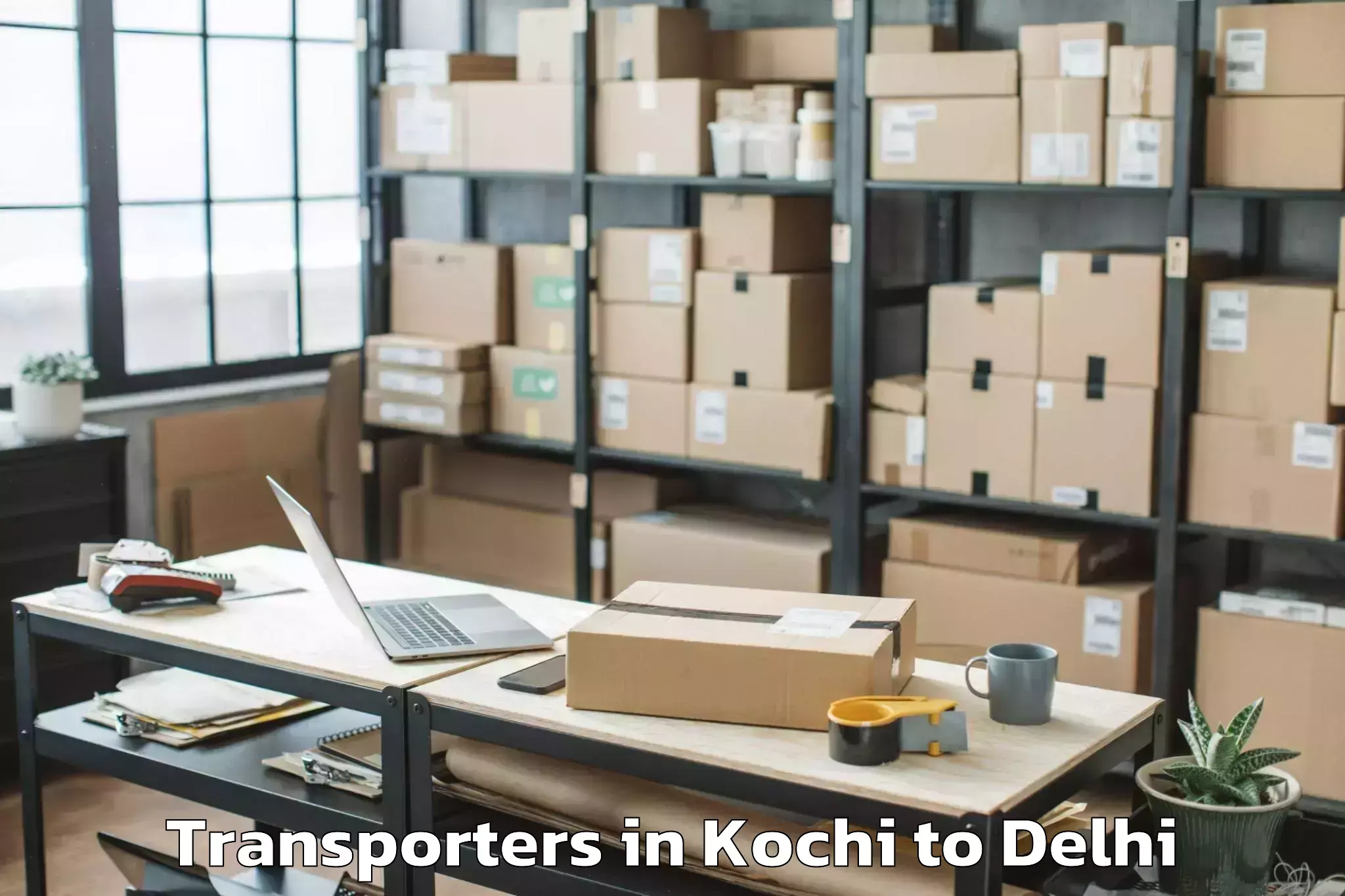 Top Kochi to Garhi Transporters Available